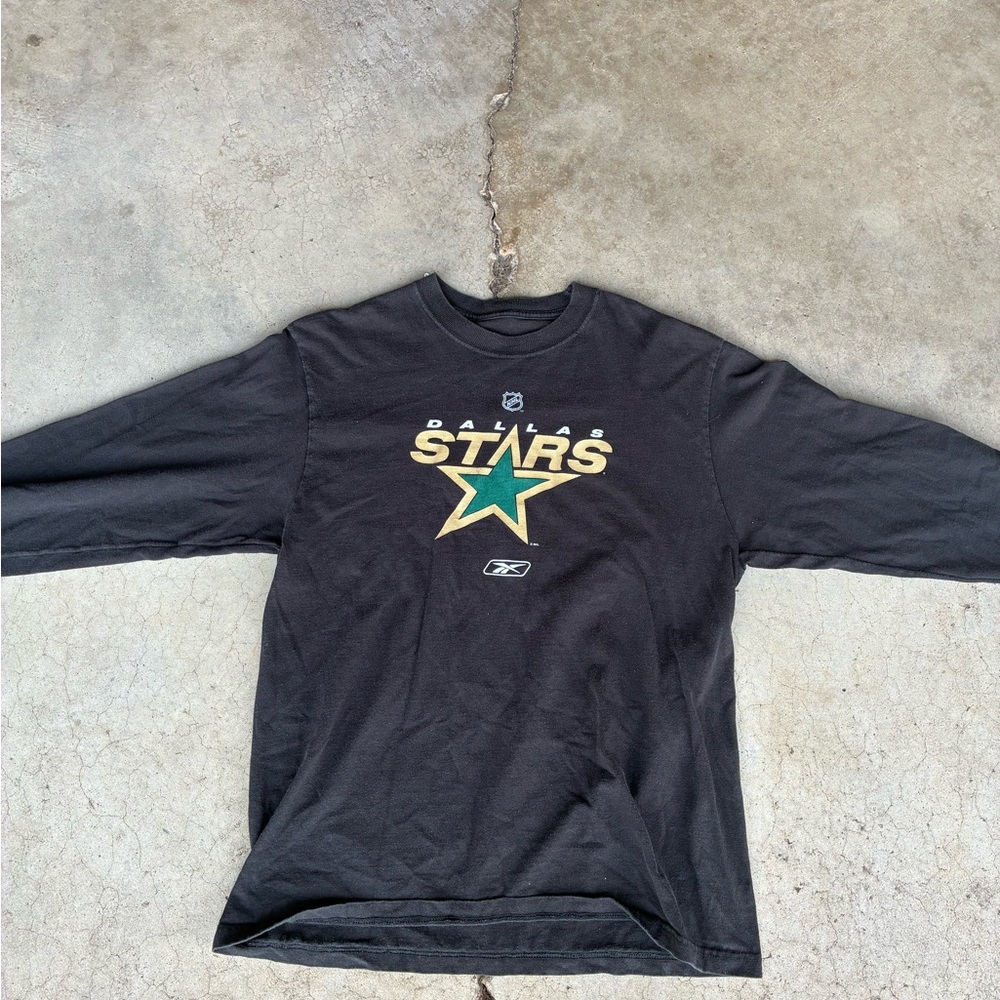 Reebok Black Dallas Stars Long Sleeve Shirt